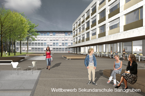Sekundarschulhaus mit Sporthallen Sandgruben Basel 282524